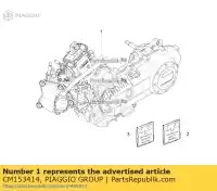 CM153414, Piaggio Group, 50 motor 4t 4v e2 piaggio fly rp8c52100 50 2012 2016 2017 2018, Novo