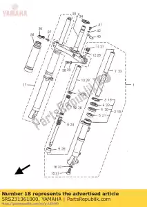 yamaha 5RS231361000 tube, outer - Bottom side