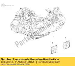 Aqui você pode pedir o kit de juntas em Piaggio Group , com o número da peça 1R000316: