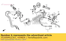 Here you can order the switch assy., winker from Honda, with part number 35200MGZJ01: