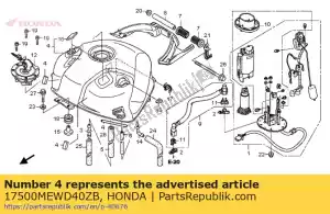 Honda 17500MEWD40ZB tank set, brandstof * nha65p * - Onderkant