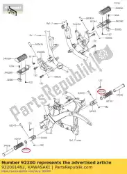 Qui puoi ordinare rondella, 22. 5x33x2. 3 da Kawasaki , con numero parte 922001482: