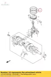 Qui puoi ordinare set di anelli, pistone da Suzuki , con numero parte 1214018H00: