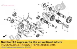 Aqui você pode pedir o selo de óleo, 40x65x6 em Honda , com o número da peça 91205MCT003: