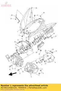 yamaha 4D3W216B0100 garde-boue arrière comp.2 - La partie au fond