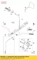 51102001000, KTM, Manubrio in alluminio neken lc2, stin ktm  duke e egs enduro exc exe mxc rxc six sup super supermoto sx sxs 125 200 250 300 350 360 380 400 440 550 620 1994 1995 1996 1997 1998 1999 2000 2001 2002 2020, Nuovo