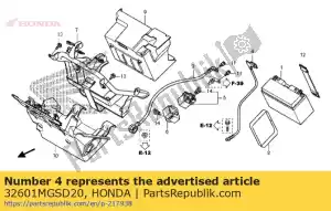 Honda 32601MGSD20 cavo, massa batteria - Il fondo