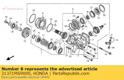 Aqui você pode pedir o suporte, rolamento de eixo transversal em Honda , com o número da peça 21371MS9000: