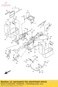 yamaha 950271002500 parafuso, flange pequeno - Lado inferior