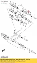 Here you can order the spacer,rr cushi from Suzuki, with part number 6264828H10: