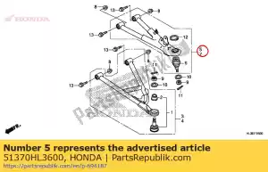 honda 51370HL3600 arm assy., r. fr. superior - Lado inferior