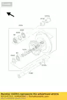 410341322, Kawasaki, conjunto de tambor, freno delantero kawasaki w  a c w650 650 , Nuevo