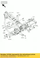 321901066, Kawasaki, beugel-motor zr1100-c1 kawasaki zrx zxr 1100 1200 1997 1998 1999 2000 2001 2002 2003 2004 2005 2006, Nieuw