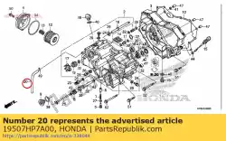 Ici, vous pouvez commander le tuyau, vidange auprès de Honda , avec le numéro de pièce 19507HP7A00: