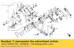 Qui puoi ordinare resta, ex. Protezione del tubo da Honda , con numero parte 18327KRN730: