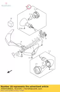 Suzuki 3560438AE0 lamp, achter - Onderkant