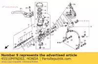 45510MFND02, Honda, cylinder sub assy., fr. b honda cbf  a cb r ra f cbr fireblade rr fa ft cb1000r 1000 , New