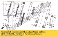 51401KRNA41, Honda, primavera, fr. garfo (showa) (4,4n / mm, 0,45kgf / mm) honda crf 250 2010 2011 2012 2013 2014, Novo