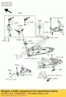 110551334, Kawasaki, support, klaxon, fourche avant ex650c kawasaki er-6f 650 2009 2010 2011, Nouveau