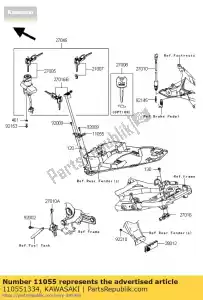 kawasaki 110551334 soporte, bocina, horquilla delantera ex650c - Lado inferior