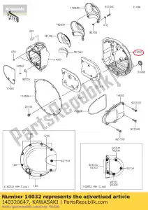 kawasaki 140320647 01 cover-koppeling - Onderkant