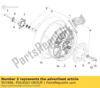 601988, Piaggio Group, Entretoise complète piaggio beverly bv carnaby 125 200 250 300 400 500 2003 2004 2005 2006 2007 2008 2009 2010, Nouveau