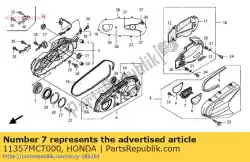 deksel, element van Honda, met onderdeel nummer 11357MCT000, bestel je hier online: