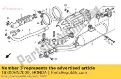 Here you can order the muffler assy from Honda, with part number 18300HN2000: