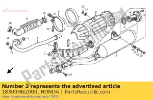 Honda 18300HN2000 muffler assy - Bottom side