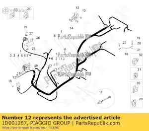 Piaggio Group 1D001287 supporto del cablaggio - Il fondo