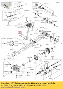 kawasaki 132360706 01 palanca-comp, freno - Lado inferior