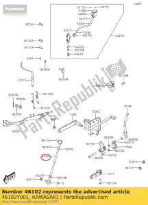 Kawasaki 46102Y001 rod,change lever - Bottom side