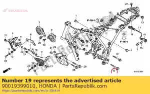 Honda 90019399010 perno, brida, 10x110 - Lado inferior