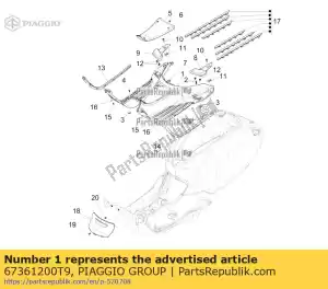 Piaggio Group 67361200T9 fu?raumabdeckung - Bottom side