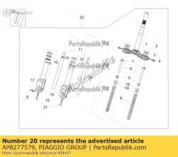 Aprilia AP8277579, Decalque do garfo dianteiro, OEM: Aprilia AP8277579