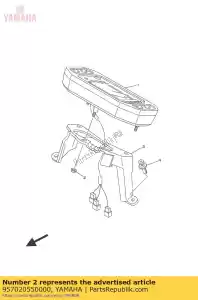 yamaha 957020550000 nut, flange - Bottom side