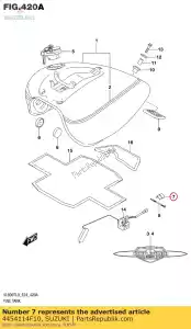 suzuki 4454114F10 almofada, combustível ta - Lado inferior