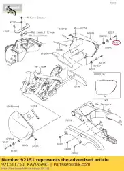 Tutaj możesz zamówić ? Ruba vn1500-l1 od Kawasaki , z numerem części 921511750: