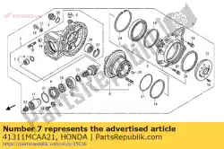 Aquí puede pedir caso subconjunto, gea final de Honda , con el número de pieza 41311MCAA21: