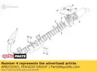 AP8219265, Piaggio Group, Silenziatore in alluminio aprilia rs 0 50, Nuovo