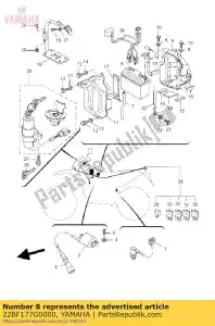 yamaha 22BF177G0000 batteria della scatola - Il fondo