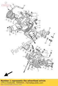 Yamaha 1TF111020200 conjunto de culata - Lado inferior