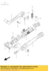 Tutaj możesz zamówić stojak komp, prop od Suzuki , z numerem części 4231033E20:
