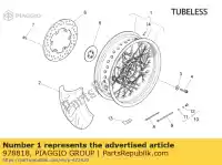 978818, Piaggio Group, ruota posteriore 5.5x17 