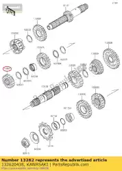 Qui puoi ordinare marcia, ingresso 2 °, 15 t klx450a8f da Kawasaki , con numero parte 132620438: