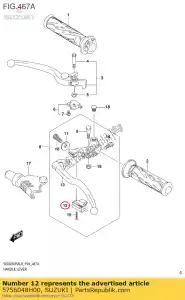 suzuki 5756048H00 switch asssy,cl - Bottom side