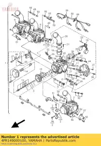 Yamaha 4PR149000100 carburetor assy - Bottom side