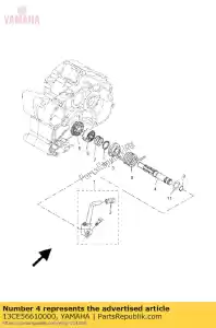 yamaha 13CE56610000 eje, patada - Lado inferior