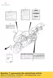 suzuki 9901147H5301A manual, propietario - Lado inferior