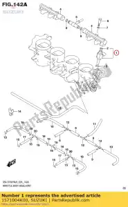 suzuki 1571004K00 conjunto inyector - Lado inferior